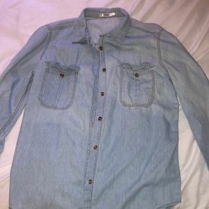 Papaya jean button down shirt
